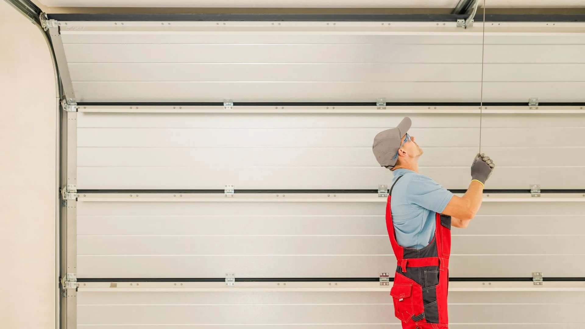 Garage door installation example